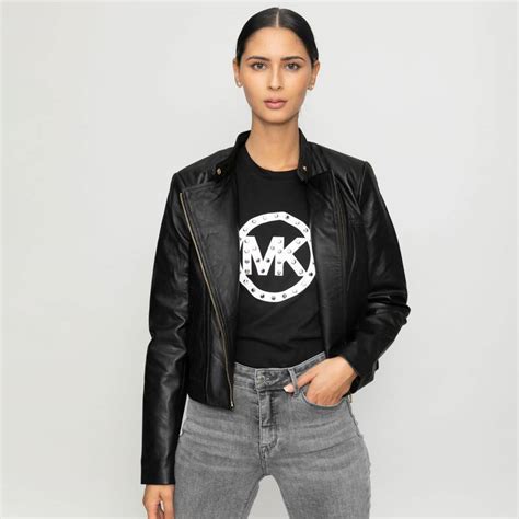 chaqueta cuero michael kors mujer|Chaquetas Michael Michael Kors para mujer .